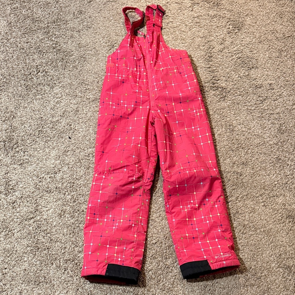 Columbia Pink Geo Print Kids Overalls  Size L